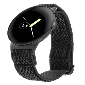 My Store For Google Pixel Watch 2 / Pixel Watch 20mm Wave Braided Nylon Watch Band(Black)