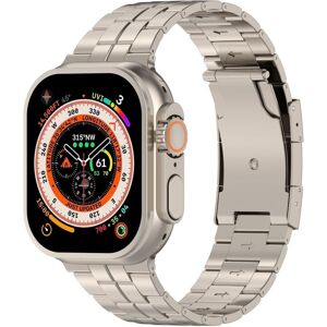 My Store For Apple Watch Ultra 49mm Tortoise Buckle Titanium Steel Watch Band(Starlight)