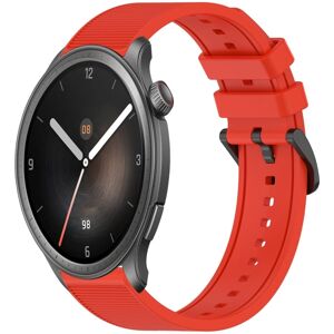 My Store For Amazfit Balance 22mm Textured Silicone Solid Color Watch Band(Red)