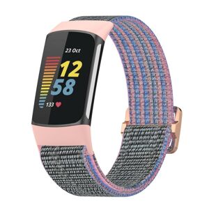 My Store For Fitbit Charge 6 Elastic Nylon Braid Watch Band(Pink)