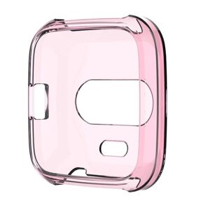 Shoppo Marte For Fitbit Versa Lite Smart Watch Silicone Protective Case(Transparent Pink)