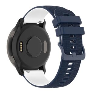 Generic Huawei Watch GT Runner / Watch Buds / Watch 3 Pro dual color silicone watch strap - Navy Blue / White