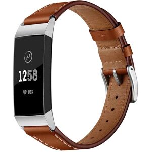 INF Fitbit Charge 3/4 armbånd læder Brun