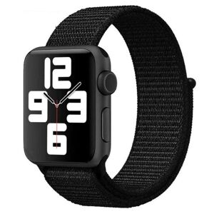 Megabilligt Apple Watch Kompatibel Armbånd 42/44/45/49 Nylon Sportloop Velcro Black