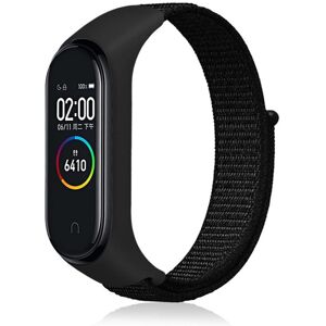 CaseOnline Nylon armbånd Xiaomi Mi Band 3/4 - Mørk sort