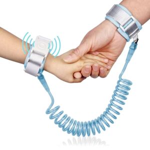 Shoppo Marte Happywalk Kids Safety Anti Lost Wrist Link Traction Rope with Induction Lock, Length: 2m(Baby Blue)