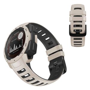 Generic Garmin Instinct Esports /Instinct bi-color silicone watchband - White / Black
