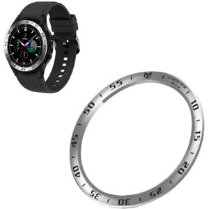 Generic Samsung Galaxy Watch 4 Classic (46mm) time scale style stainless steel bezel ring - Silver / Black