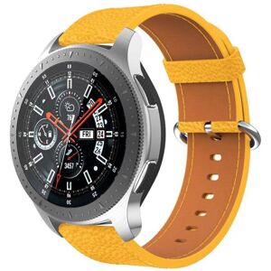 Generic Samsung Galaxy Watch 46mm / Gear S3 Classic / Gear S3 Frontier ægte læder Urrem - Gul