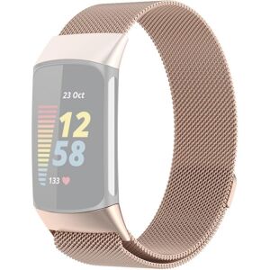 Generic Fitbit Charge 5 JLT stainless steel watch strap - Champagne Gold