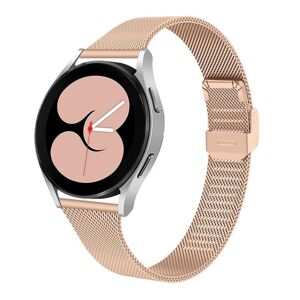 Generic 20mm stainless steel milanese watch strap for Samsung Galaxy Watch 4 - Rose Gold