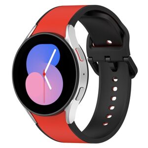 Generic Samsung Galaxy Watch 5 / 4 / 3 dual color silicone watch strap - Red / Black