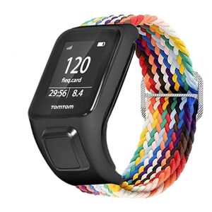 Generic Elastic woven watch strap for TomTom watch - Rainbow