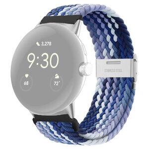Generic Nylon watch strap for Google Pixel Watch - Blue / White