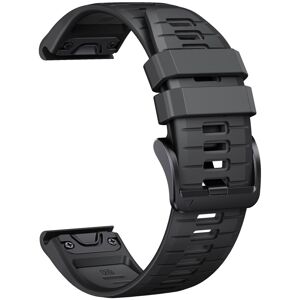 INF Silikone Quick-Release Two-Tone urrem til Garmin Fenix 7 Pro Sort 22mm