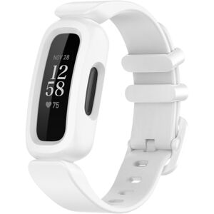 Shoppo Marte For Fitbit Ace 3 Silicone Integrated Watch Band(White)