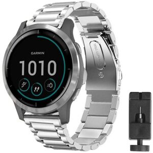 CaseOnline Rustfrit stål armbånd GARMIN VivoActive 4S - Sølv