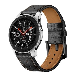 Samsung Galaxy Watch (46mm) Tech-Protect Ægte Læder Rem - Sort