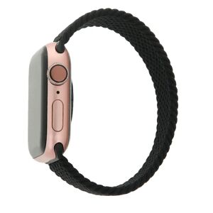 TelForceOne Apple Watch (38/40/SE/41MM) Elastisk Stof Rem - Str. M - Sort