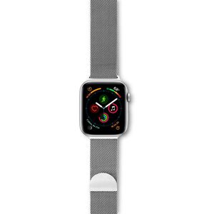 Apple Watch (42/44/SE/45/49mm) Epico Milanese Rustfri Stål Rem - Silver