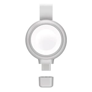 4smarts MFi Fast Charger til Apple Watch - Sølv / Hvid