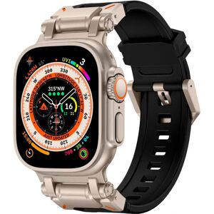 Apple Watch (42 / 44 / SE / 45 / 49mm) Tech-Protect Delta Pro Silikone Rem - Black / Titanium