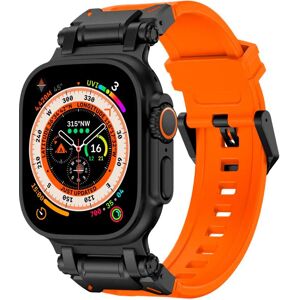 Apple Watch (42 / 44 / SE / 45 / 49mm) Tech-Protect Delta Pro Silikone Rem - Black / Orange