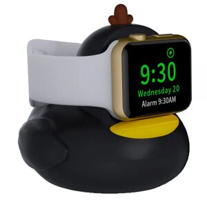 MOBILCOVERS.DK Apple Watch Silikone Oplader Stander - Sød And - Sort