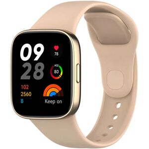 MOBILCOVERS.DK Xiaomi Redmi Watch 3 Silikone Rem - Sandfarvet