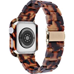 MOBILCOVERS.DK Apple Watch 9/8/7 (45mm) Harpiks Rem & Cover - Sort / Brun