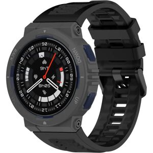 MOBILCOVERS.DK Amazfit Active Edge Silikone Rem m. Stifter - Sort