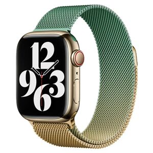 MOBILCOVERS.DK Apple Watch (38/40/SE/41mm) Gradient Magnetisk Stål Rem - Guld / Grøn