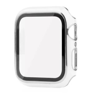 MOBILCOVERS.DK Apple Watch Ultra 1/2 (49mm) Hård Plast Cover m. Indbygget Skærmbeskyttelse - Hvid/ Sølv