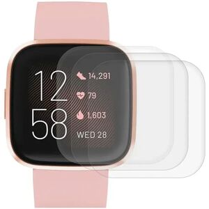 MOBILCOVERS.DK Fitbit Versa 4 / Versa 3 / Sense 2 / Sense Beskyttelsesfilm - 3-Pak - Gennemsigtig