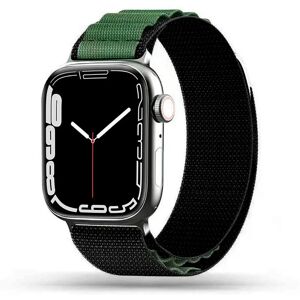 Apple Watch (42/44/SE/45/49mm) Tech-Protect Nylon Pro Rem - Grøn / Sort