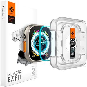 Apple Watch Ultra 1 / 2 (49mm) Spigen EZ Fit GLAS.tR Skærmbeskyttelse - 2-Pak - Gennemsigtig