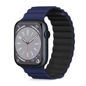 Apple Watch (38/40/SE/41mm) Epico Magnetisk Silikone Rem - Blå / Sort