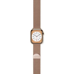 Apple Watch (42/44/SE/45/49mm) Epico Milanese Rustfri Stål Rem - Gold