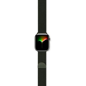 Apple Watch (42/44/SE/45/49mm) Epico Milanese Rustfri Stål Rem - Dark Green