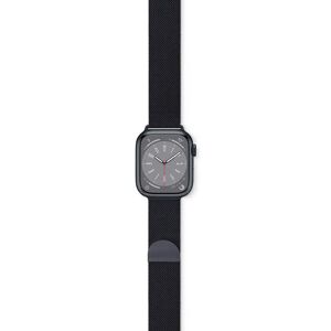 Apple Watch (42/44/SE/45/49mm) Epico Milanese Rustfri Stål Rem - Midnight