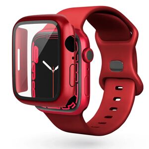 Apple Watch 4/5/6/SE (44mm) Epico Plastik Cover m. Indbygget Skærmbeskyttelse - Rød