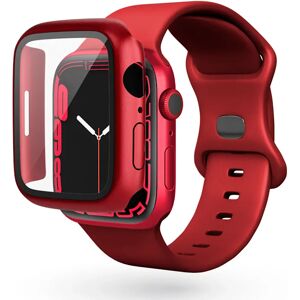 Apple Watch 8/7 (45mm) Epico Plastik Cover m. Indbygget Skærmbeskyttelse - Rød