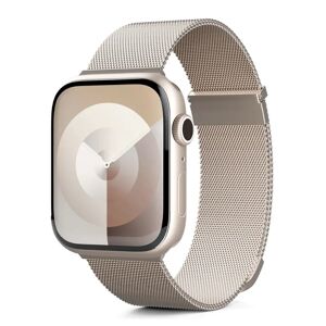 Apple Watch (42/44/SE/45/49mm) Epico Milanese+ (Plus) Rustfri Stål Rem - Starlight