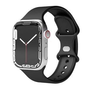 Apple Watch (42/44/SE/45/49MM) Vonmählen Classic Band Silikone Rem - Sort