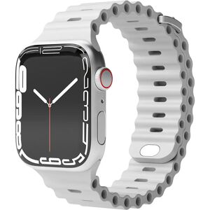 Apple Watch (42/44/SE/45/49MM) Vonmählen Wave Band Silikone Rem - Grå