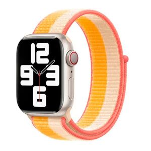 Apple Watch (38/40/SE/41MM) Lippa Nylon Rem - Hvid / Gul