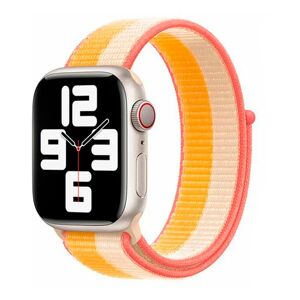 Apple Watch (42/44/SE/45/49mm) Lippa Nylon Rem - Hvid / Gul