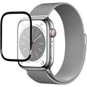 MOBILCOVERS.DK Apple Watch 9/8/7 (45mm) PMMA Plastik Skærmbeskyttelse - Sort Kant