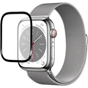 MOBILCOVERS.DK Apple Watch 8/7 (41mm) PMMA Plastik Skærmbeskyttelse - Sort Kant