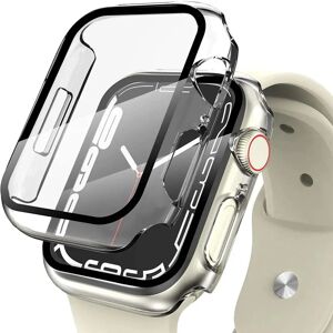 Apple Watch 7/8/9 (41mm) Tech-Protect DEFENSE360 Smartwatch Cover m. Skærmbeskyttelse - 41mm - Gennemsigtig m. Sort Kant